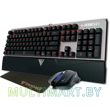 Комплект клавиатура + мышь с ковриком Gamdias Hermes E1 Combo (Black Switches)